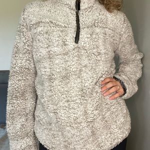 Women’s puffy half zip-up sweater